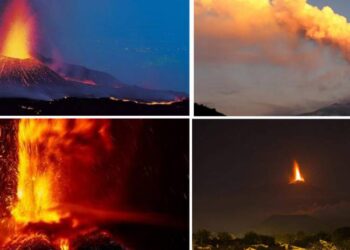 Η λάβα της Αίτνας «φώτισε» τη Σικελία (vid)