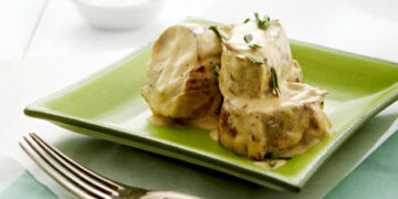 Ψαρονέφρι σε κρεμώδη σάλτσα μουστάρδας