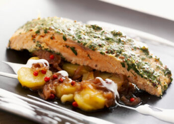 Σολομός με κρούστα μυρωδικών