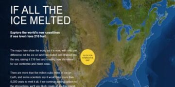 Δείτε πώς θα είναι ο χάρτης του κόσμου όταν λιώσουν οι πάγοι