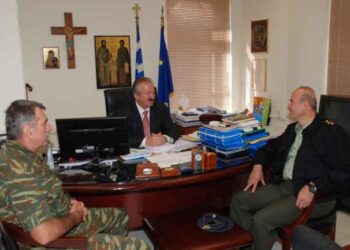 Συνάντηση Δημάρχου Φλώρινας με τον Ταξίαρχο της 9ης Μηχ/νης Ταξιαρχίας Πεζικού