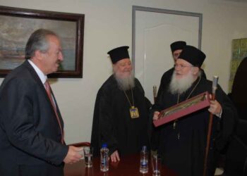 Στο Δήμαρχο Φλώρινας ο Ηγούμενος της Ι. Μόνης Βατοπεδίου, Εφραίμ