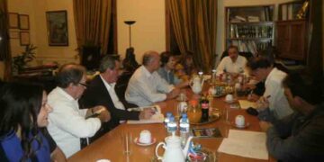 Συνάντηση εργασίας της Γ. Γραμματέα Β. Ευταξά με τον Υπουργό Π.Ε.Κ.Α. Γ. Μανιάτη