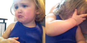 Σαρώνει το κοριτσάκι που συγκινείται από το γάμο των γονιών του (video)