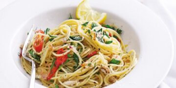 Σπαγγέτι με καβούρι, λεμόνι και τσίλι