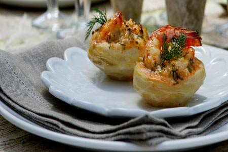 Αγκινάρες γεμιστές με γαρίδες