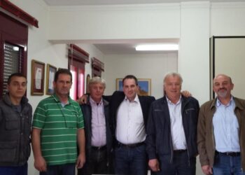 O Γιώργος Μάλλιαρης στον Συνεταιρισμό του Κρόκου Κοζάνης