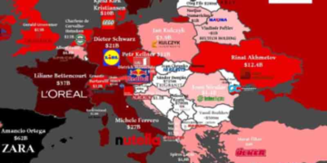 Αυτοί είναι οι πλουσιότεροι της Ευρώπης -Στην Ελλάδα, ο Σπύρος Λάτσης [χάρτης]