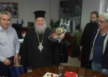 Ο Μητροπολίτης Φλωρίνης, Πρεσπών και Εορδαίας στον Αντιπεριφερειάρχη Φλώρινας