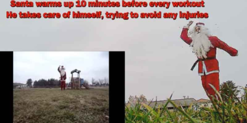 Ο πιο γυμνασμένος Άγιος Βασίλης βρίσκεται στην Πτολεμαΐδα!! (ΒΙΝΤΕΟ)