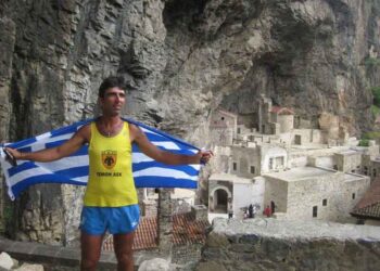 Ο Γιώργος Ζαχαριάδης στο 1ο Δρόμο Ολυμπιακής Εκεχειρίας