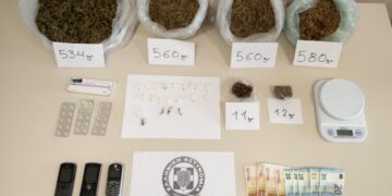 Σύλληψη 45χρονου στα Γρεβενά – Κατασχέθηκαν πάνω από δύο κιλά κάνναβης και 20 χάπια
