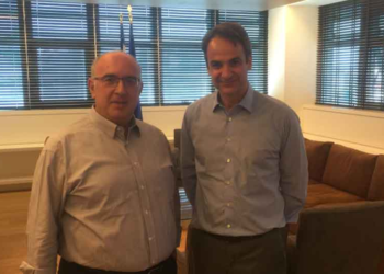 Συνάντηση Μιχάλη Παπαδόπουλου με τον Πρόεδρο της Νέας Δημοκρατίας Κυριάκο Μητσοτάκη