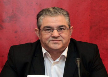 Ο ΓΓ της ΚΕ του ΚΚΕ Δ. Κουτσούμπας στην εκδήλωση μνήμης για τη συμπλήρωση 76 χρόνων από το Ολοκαύτωμα του Μεσοβούνου