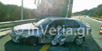 “Άγιο” είχε ζευγάρι ηλικιωμένων από την Κοζάνη – Παρασύρθηκε το ΙΧ τους από νταλίκα στην Εγνατία Οδό
