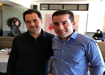 Συνάντηση Άδωνι Γεωργιάδη και Χάρη Κάτανα στο Αμύνταιο