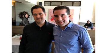 Συνάντηση Άδωνι Γεωργιάδη και Χάρη Κάτανα στο Αμύνταιο