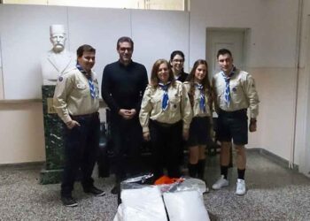 Σεντόνια & μαξιλαροθήκες από το 3ο Σύστημα Προσκόπων Κοζάνης στο “Μαμάτσειο”