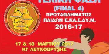 Ξεκινά σήμερα το 3ο FINAL 4 του Πρωταθλήματος Παίδων της ΕΚΑΣΔΥΜ στο Κλειστό της Λευκόβρυσης