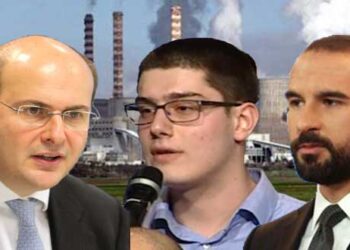 Ο Πτολ/διώτης Θανάσης Παγκούτσος, Φοιτητής Διεθνών Σχέσεων του Παντείου, ρωτά τους Δημήτρη Τζανακόπουλο και Κωστή Χατζηδάκη για το θέμα της ΔΕΗ στην εκπομπή “Focus” της ΕΡΤ1