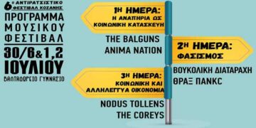 Οι μπάντες του 6ου Αντιρατσιστικού Φεστιβάλ Κοζάνης και προφεστιβαλική παρέμβαση από το εργαστήρι κρουστών του Δ.Ω.Κ.