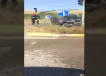 Τροχαίο ατύχημα και φωτιά σε όχημα επί της Εγνατίας Οδού, έξω από τα Κοίλα