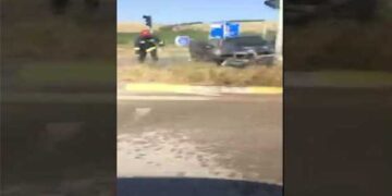 Τροχαίο ατύχημα και φωτιά σε όχημα επί της Εγνατίας Οδού, έξω από τα Κοίλα