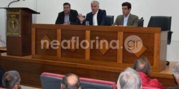 Επίσκεψη του υποψήφιου επικεφαλής της κεντροαριστεράς, Γιάννη Μανιάτη, στη Φλώρινα (video, pics)