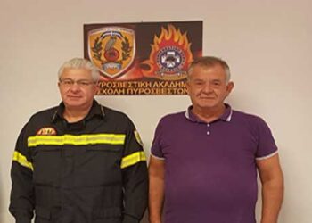 Ο Γ. Ντζιμάνης στο Παράρτημα της Πυροσβεστικής Ακαδημίας στην Πτολεμαΐδα