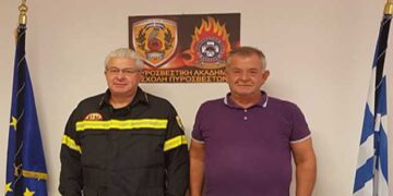 Ο Γ. Ντζιμάνης στο Παράρτημα της Πυροσβεστικής Ακαδημίας στην Πτολεμαΐδα