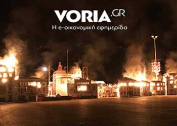 Θεσσαλονίκη: Φαντασμαγορική η αναπαράσταση της πυρκαγιάς του 1917 (Βίντεο)