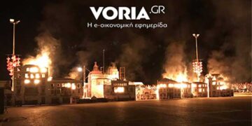 Θεσσαλονίκη: Φαντασμαγορική η αναπαράσταση της πυρκαγιάς του 1917 (Βίντεο)