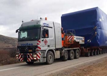 Κατέφθασε το τελευταίο κομμάτι του τεράστιου συμπυκνωτή ατμού στην «Πτολεμαΐδα 5»