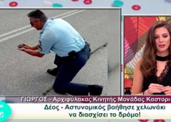 Συνέντευξη του Καστοριανού αστυνομικού που έγινε …viral γιατί έσωσε χελωνάκι! (βίντεο)
