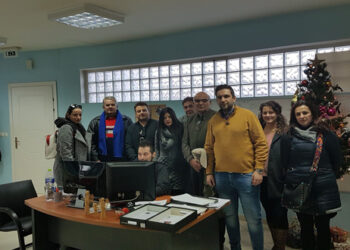 Το τμήμα Δημοσιογραφίας του ΔΙΕΚ Πτολεμαΐδας στις εγκαταστάσεις της Pougaridis Media