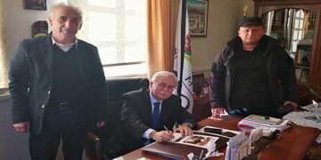 Υπογραφή σύμβασης για την κατασκευή πλακοσκεπούς αγωγού περισυλλογής όμβριων στην Τ.Κ. Πελεκάνου δήμου Βοΐου