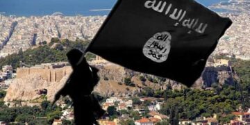Σημαίες του ISIS σε κατάληψη κτιρίου στην καρδιά της Αθήνας