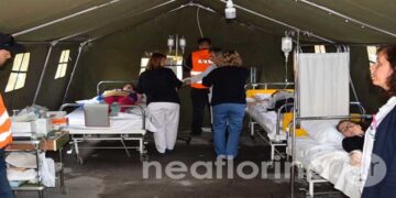 Άσκηση μερικής εκκένωσης του νοσοκομείου Φλώρινας (Φώτο & Βίντεο)