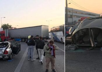 Βίντεο ντοκουμέντο από Κηφισό: Η στιγμή που η νταλίκα πέφτει πάνω στα ΙΧ