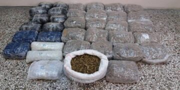 Συνελήφθησαν 2 άτομα από την Υποδιεύθυνση Ασφάλειας Καστοριάς για διακίνηση μεγάλης ποσότητας κάνναβης, σε περιοχή της Κοζάνης