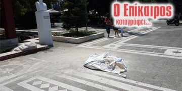 Χαμός από σκόνη στην πλατεία της Πτολεμαΐδας. Η αιτία: ένα τσουβάλι – Ο Επίκαιρος καταγράφει