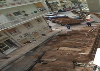 Κλειστή η οδός Ζαλόγγου στην Κοζάνη-Έργο της ΔΕΥΑΚ για το δίκτυο τηλεθέρμανσης-Φωτογραφία