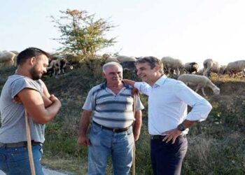 Η απρόσμενη συνάντηση του Κυριάκου με τους τσοπάνηδες στην επιστροφή από Σαμαρίνα -Τι του ζήτησαν