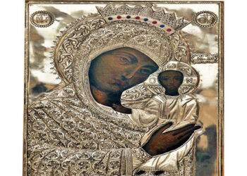 Η Εικόνα της Παναγίας της Κοσμοσώτειρας από τις Φέρες Έβρου στην Κοζάνη, τη Δευτέρα