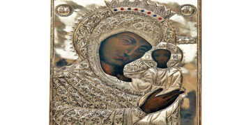 Η Εικόνα της Παναγίας της Κοσμοσώτειρας από τις Φέρες Έβρου στην Κοζάνη, τη Δευτέρα