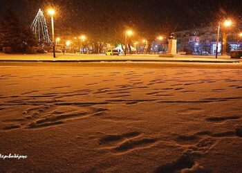 Το πρώτο χιόνι της χρονιάς στη Φλώρινα