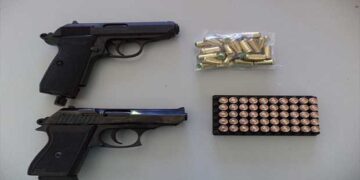 Σύλληψη 28χρονου στην Φλώρινα με πιστόλια κρότου και αερίου και φυσίγγια