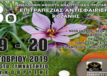 3ο Πανελλήνιο ανοιχτό αναπτυξιακό Πρωτάθλημα επιτραπέζιας αντισφαίρισης Κοζάνης