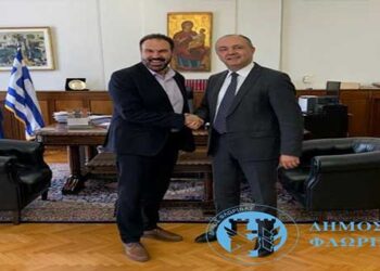 Συνάντηση του Δημάρχου Φλώρινας Β. Γιαννάκη με τον Υφυπουργό Μακεδονίας – Θράκης Θ. Καράογλου