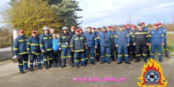 Aσκηση του Πυροσβεστικού Σώματος στα Σέρβια (video)